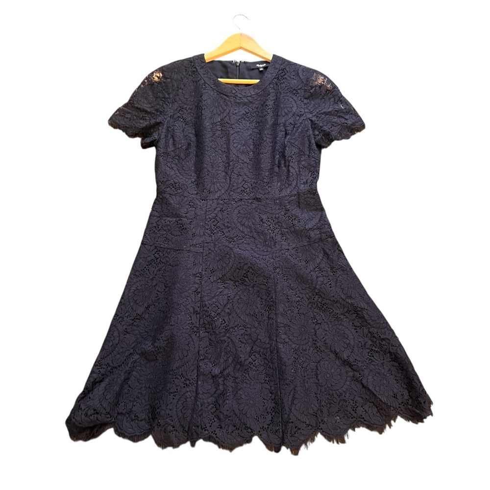 Madewell Navy Dress with Lace Detail - Picture 2 of 10